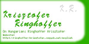 krisztofer ringhoffer business card